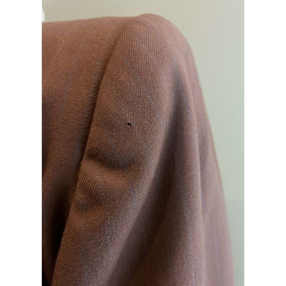 Saint Laurent Rive Gauche Suit Womens 34 XS Brown Double Breasted Blazer Skirt - Picture 8 of 12